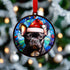 French Bulldog in Santa Hat Suncatcher Decoration